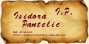 Isidora Pantelić vizit kartica